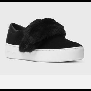 Michael Kors Maven Fur Platform Sneakers